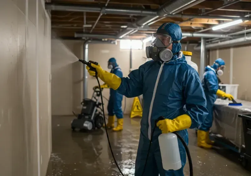 Basement Sanitization and Antimicrobial Treatment process in Ironville, KY