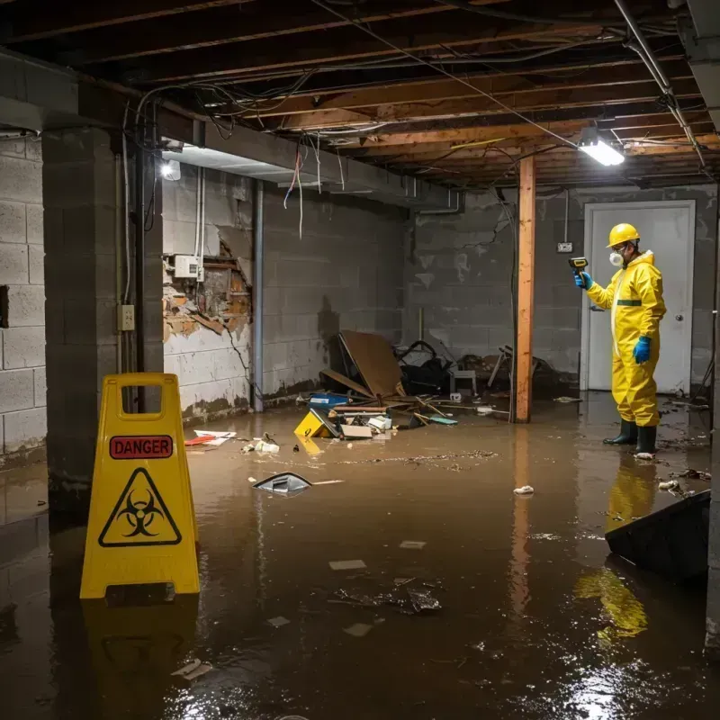 Flooded Basement Electrical Hazard in Ironville, KY Property